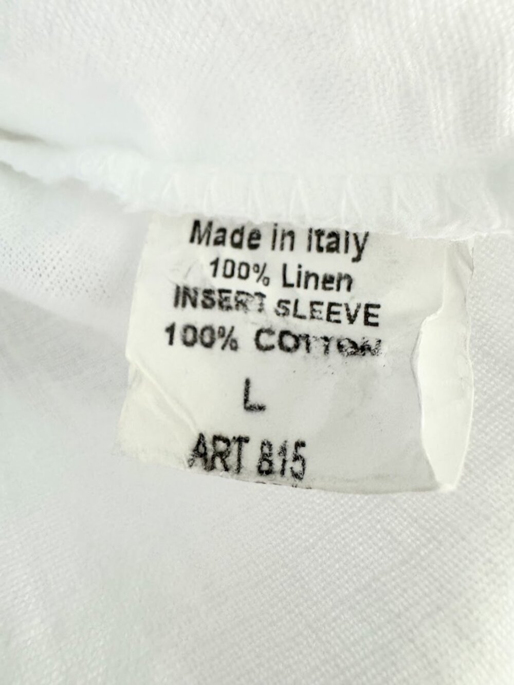 Terzo Millennio 100% Linen Made in Italy White Crochet Sleeve Boho Top L NWT - Picture 9 of 9